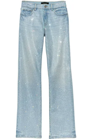 Purple Brand Straight-Leg-Hose mit Strass