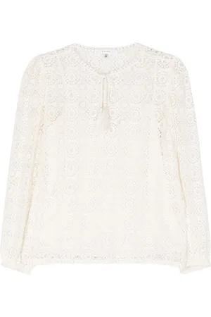 Frame Bluse mit Guipure-Spitze