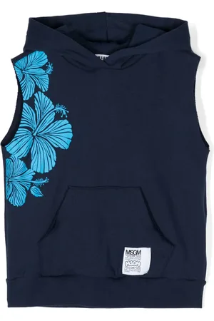 Msgm Ärmelloser Hoodie mit Blumen-Print