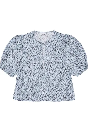 Ganni Bluse mit Blumen-Print