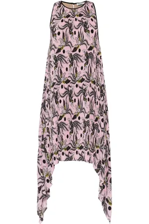 Kenzo Midikleid mit Vogel-Print