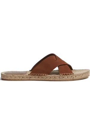 Ermenegildo Zegna Wildledersandalen mit überkreuzten Riemen