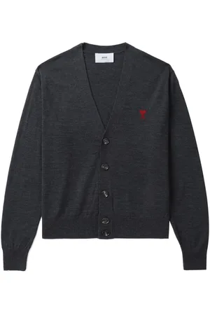Ami Merinocardigan mit Ami de Coeur-Stickerei