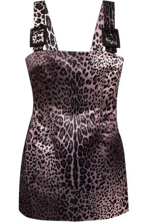 Cynthia Rowley Leopardess Minikleid aus Satin