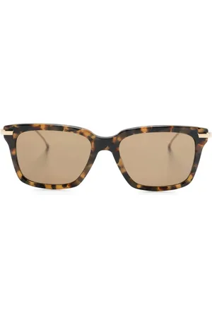 Thom Browne Eckige Sonnenbrille in Schildpattoptik