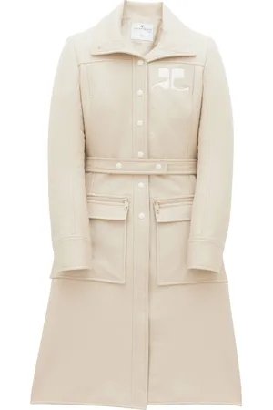 Courrèges Trenchcoat mit Logo-Patch