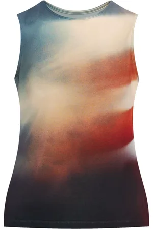Issey Miyake Top mit abstraktem Print