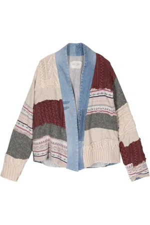 GREG LAUREN Cardigan im Patchwork-Look