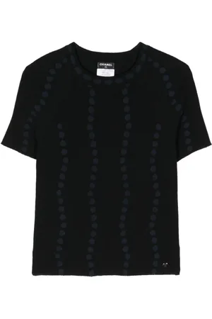 CHANEL 2000s T-Shirt mit Polka Dots
