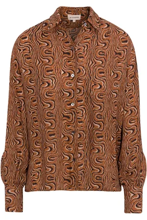 Ace The Jenna Seidenbluse mit abstraktem Print