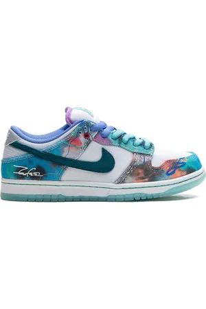 Nike X Futura Laboratories SB Dunk Low "Bleached Aqua" Sneakers