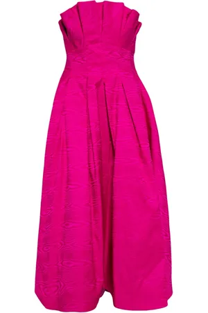 Amsale Midikleid mit Moiré-Effekt