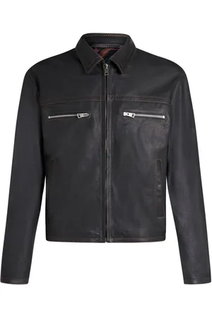 Etro Lederjacke mit Reißverschluss
