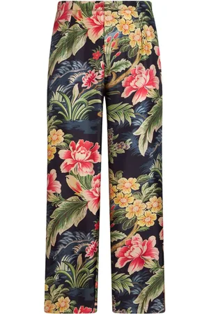 Etro Seidenhose mit Blumen-Print