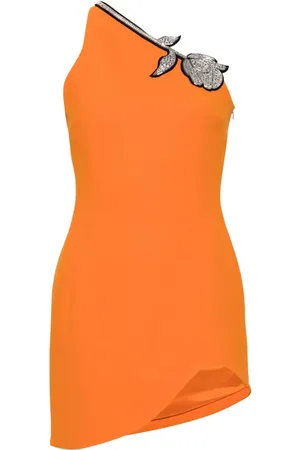 DAVID KOMA Minikleid mit Blumenapplikation
