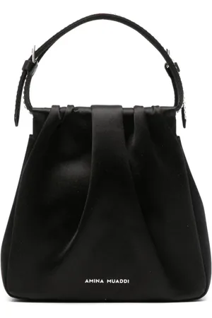Amina Muaddi Vittoria Crystal Shopper aus Satin