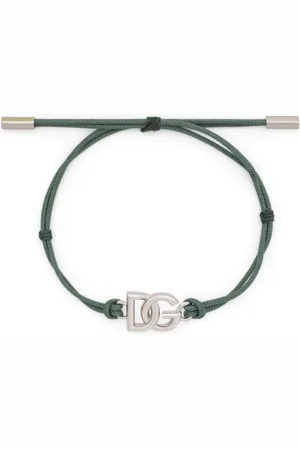 Dolce & Gabbana Kordelarmband mit DG-Anhänger