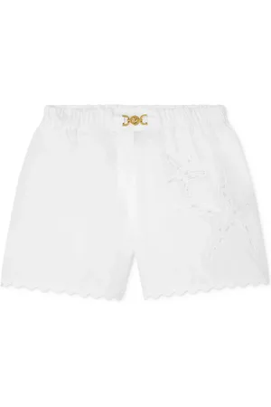 VERSACE Shorts mit Sangallo-Stickerei