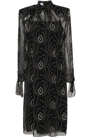 Prada Midikleid mit grafischem Print