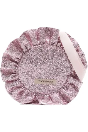 HUCKLEBONES LONDON Rosette Umhängetasche im Metallic-Look