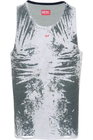 Diesel Trägershirt mit Logo-Stickerei
