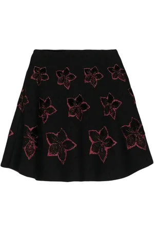 Alaïa 2010 Minirock mit blumigem Jacquardmuster