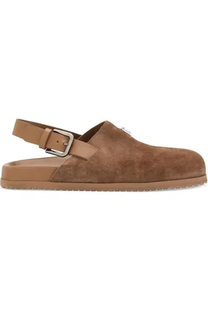 Dolce & Gabbana Wildleder-Mules mit Logo-Schild