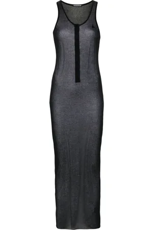 ANDREADAMO Fein geripptes Maxikleid