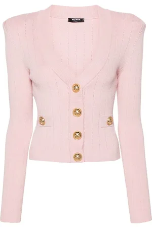 Balmain Cropped-Cardigan mit V-Ausschnitt