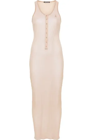 ANDREADAMO Fein geripptes Maxikleid