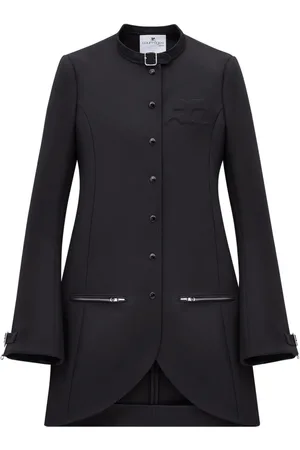 Courrèges Einreihiger Ellipse Mantel