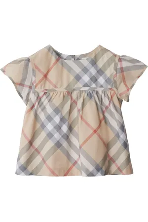 Burberry Nova Check Bluse mit Schößchen