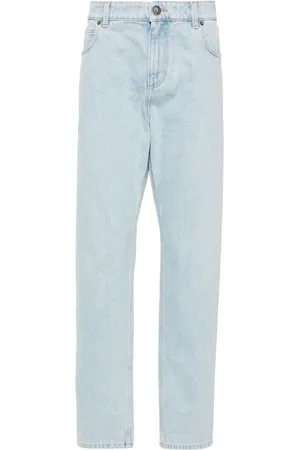Balmain Halbhohe Straight-Leg-Jeans