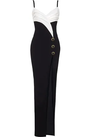 Balmain Zweifarbiges Maxikleid
