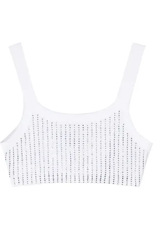 The Attico Cropped-Top mit Strass