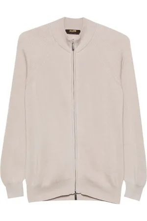 MOORER Gerippte Sweatshirtjacke