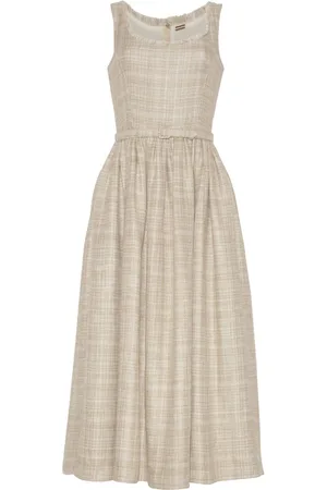 ADAM LIPPES Kariertes Midikleid