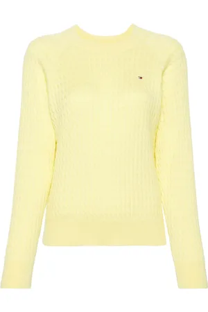 Tommy Hilfiger Bestickter Pullover mit Zopfmuster