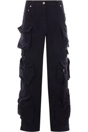 Federico Cina Halbhohe Moleskin Cargo-Jeans