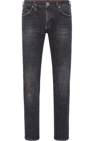Philipp Plein Tief sitzende Straight-Leg-Jeans
