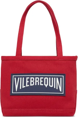 Vilebrequin Strandtasche mit Logo-Applikation