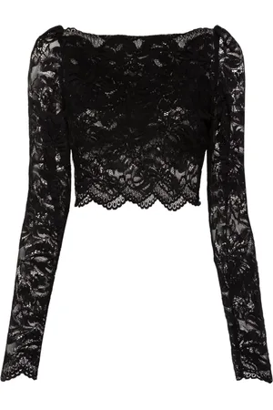 Paco rabanne Cropped-Top mit Blumenspitze