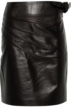 REMAIN Cutline Leder-Minirock