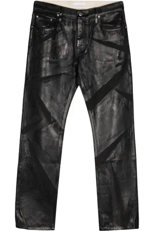 Helmut Lang Straight-Leg-Jeans mit Folien-Print