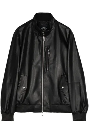 MAN ON THE BOON. Lederjacke mit Reißverschluss