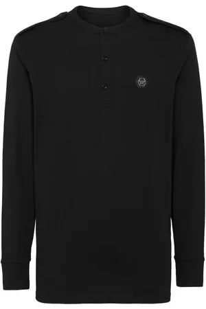 Philipp Plein Langarmshirt mit Logo-Patch