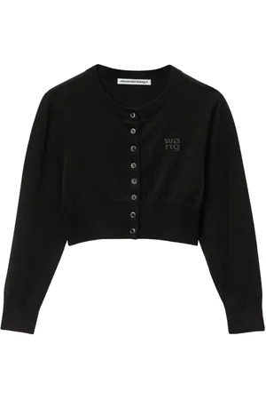 Alexander Wang Cropped-Cardigan mit Logo-Prägung