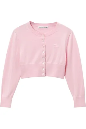 Alexander Wang Cropped-Cardigan mit Logo-Prägung