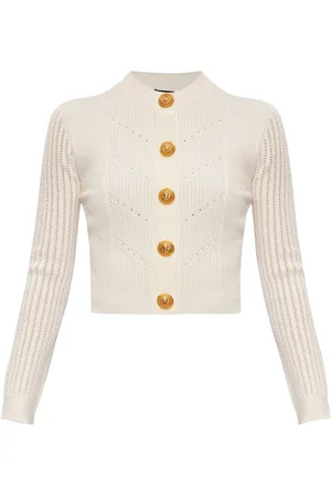 Balmain Gerippter Cropped-Cardigan