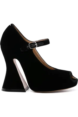 Maison Margiela Peeptoe-Samtsandalen 125mm